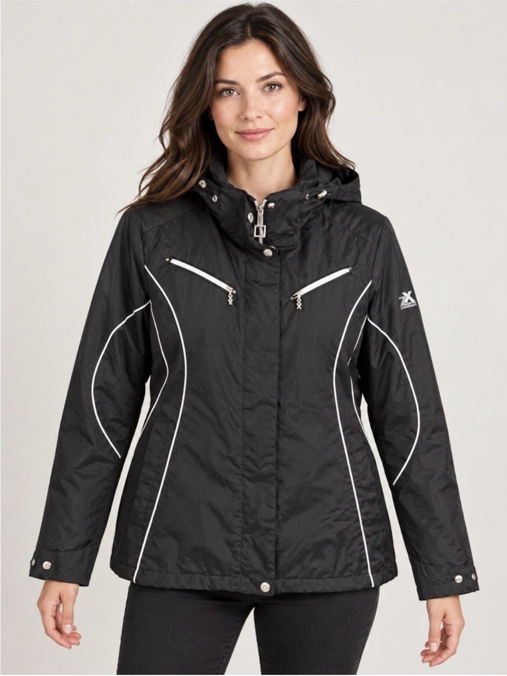 ZeroXposur Black and White Ski Jacket Insulated Water-Resistant Women’s 3X